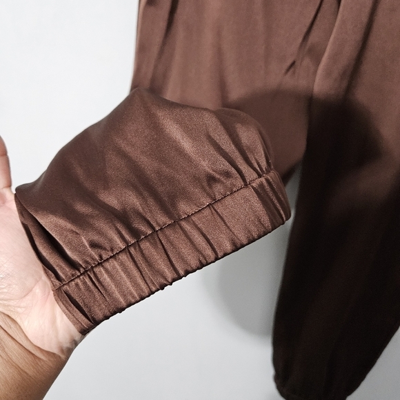 Cami NYC Alex Silk Pants in Chocolate Brown - Picture 8 of 10